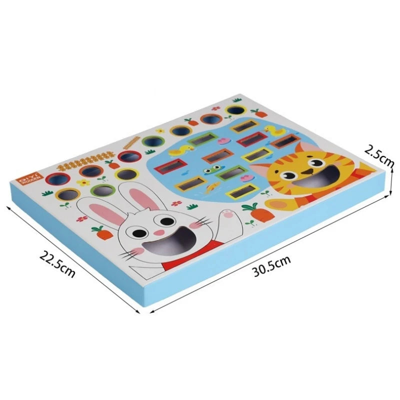 Multifunktionell Montessori-fiskeleksak med morotsskörd och matningsspel