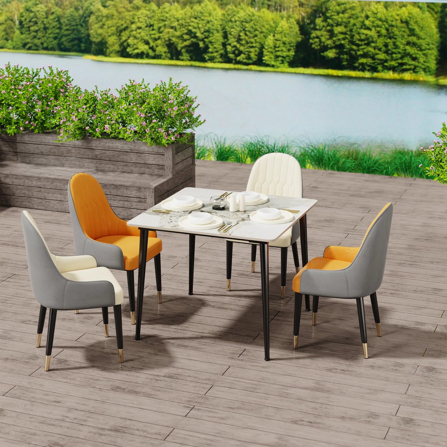 Wisfor Matbord i Sintrad Sten – Modern Rektangulär Design för 2–4 Personer