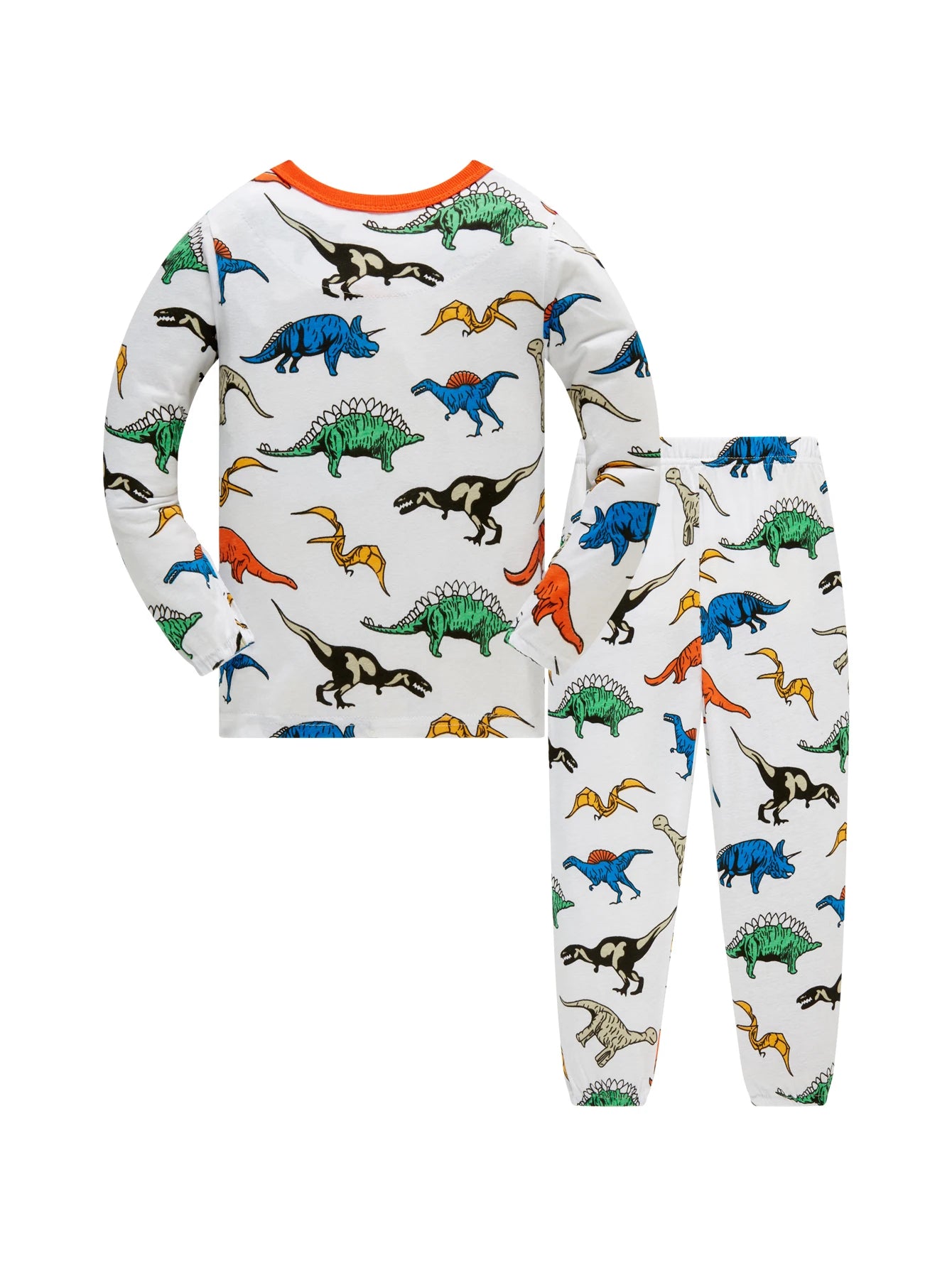 Bomullspyjamas för Pojkar – Dinosaurieprint, Mjuk & Andningsbar (1–8 år)
