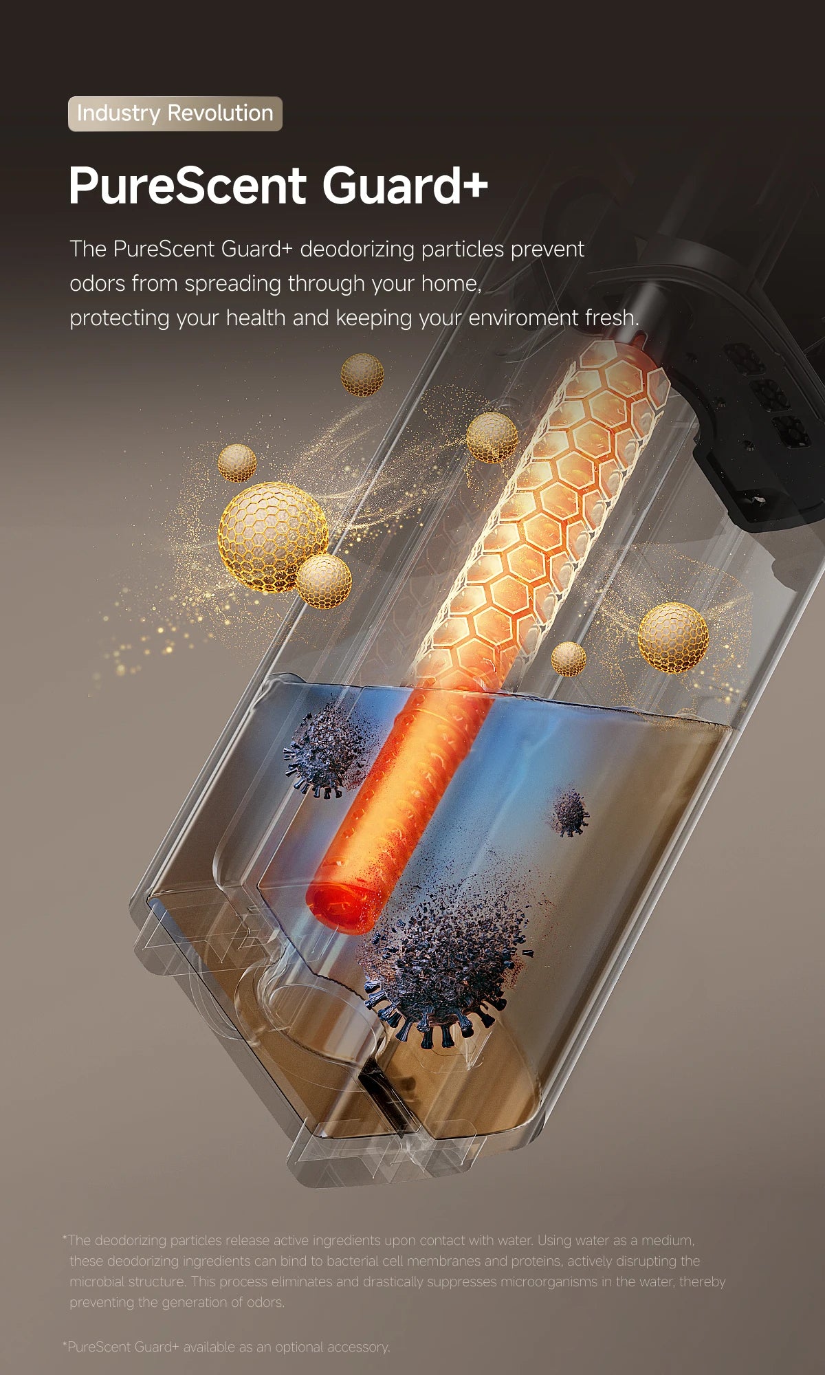 UWANT D500 Sladdlös Våt Torr Dammsugare 17000Pa 65C Självrengöring