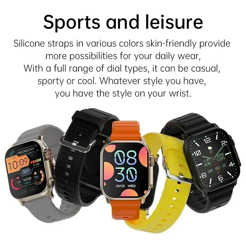 Smartklocka Ultra 9 Gen 2 – 2.2" HD Skärm – Bluetooth & NFC – Fitness & Hälsa