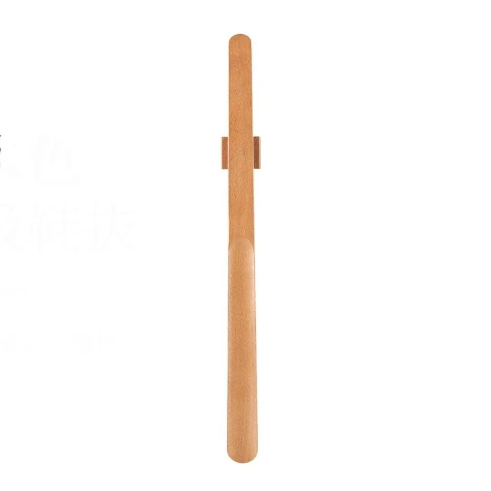 Magnetiskt Skohorn i Trä – 55 cm med Magnetisk Hållare