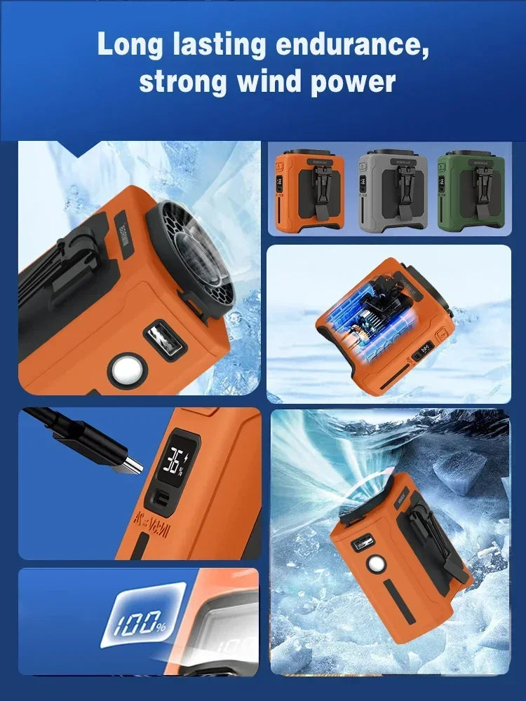 Portabel Midjefläkt 10000mAh