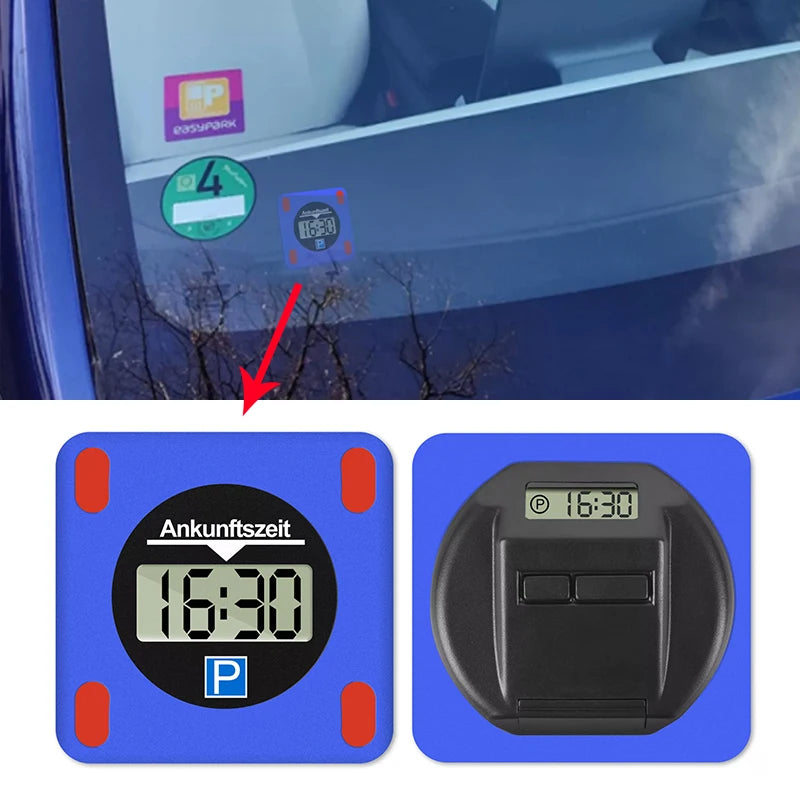 Elektronisk Parkeringsskiva – LCD Dubbel Display – Automatisk Tidtagning