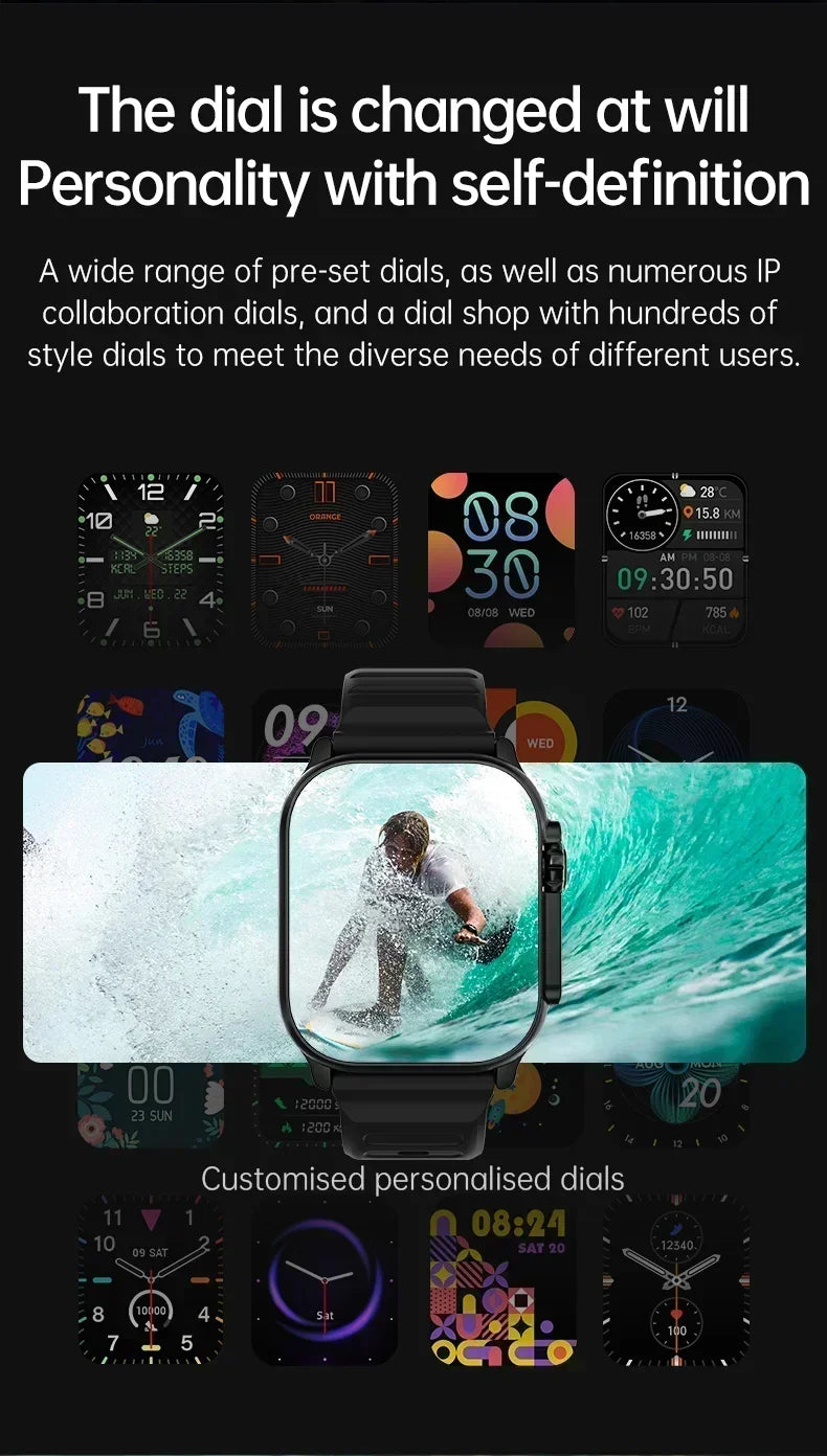 Smartklocka Ultra 9 Gen 2 – 2.2" HD Skärm – Bluetooth & NFC – Fitness & Hälsa