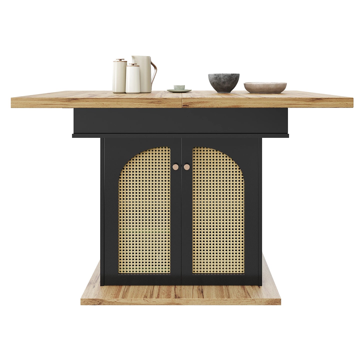 Utdragbart Matbord med Förvaring – Modern Design för Kök & Vardagsrum (110–140 × 80 cm)