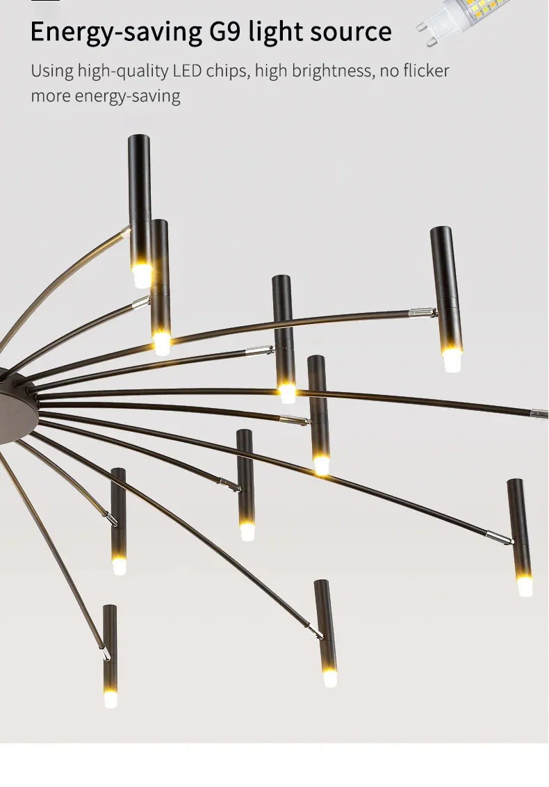 Minimalistisk Taklampa – G9 LED Pendel för Hemmets Inredning