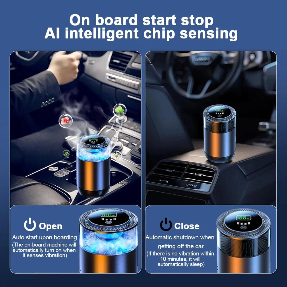 Elektrisk Bilparfym med Digital Display – Ocean Doft & Aromaterapi för bilens interiör