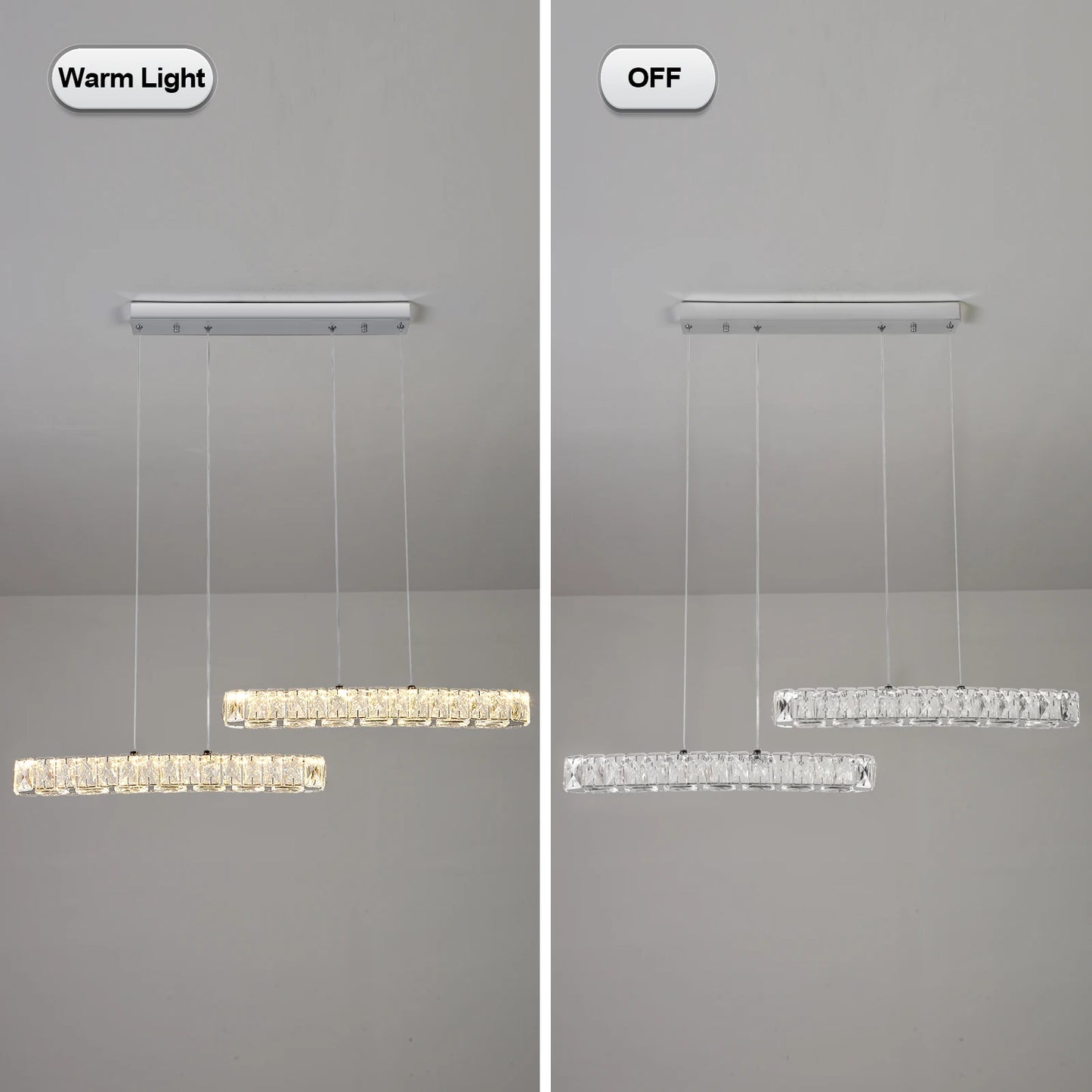 Vetrulus Kristalltaklampa – Modern Lyx i Krom & Kristall