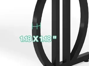 Tribesigns Matbord – Svart Industriell Design för 4–6 Personer (160 cm)