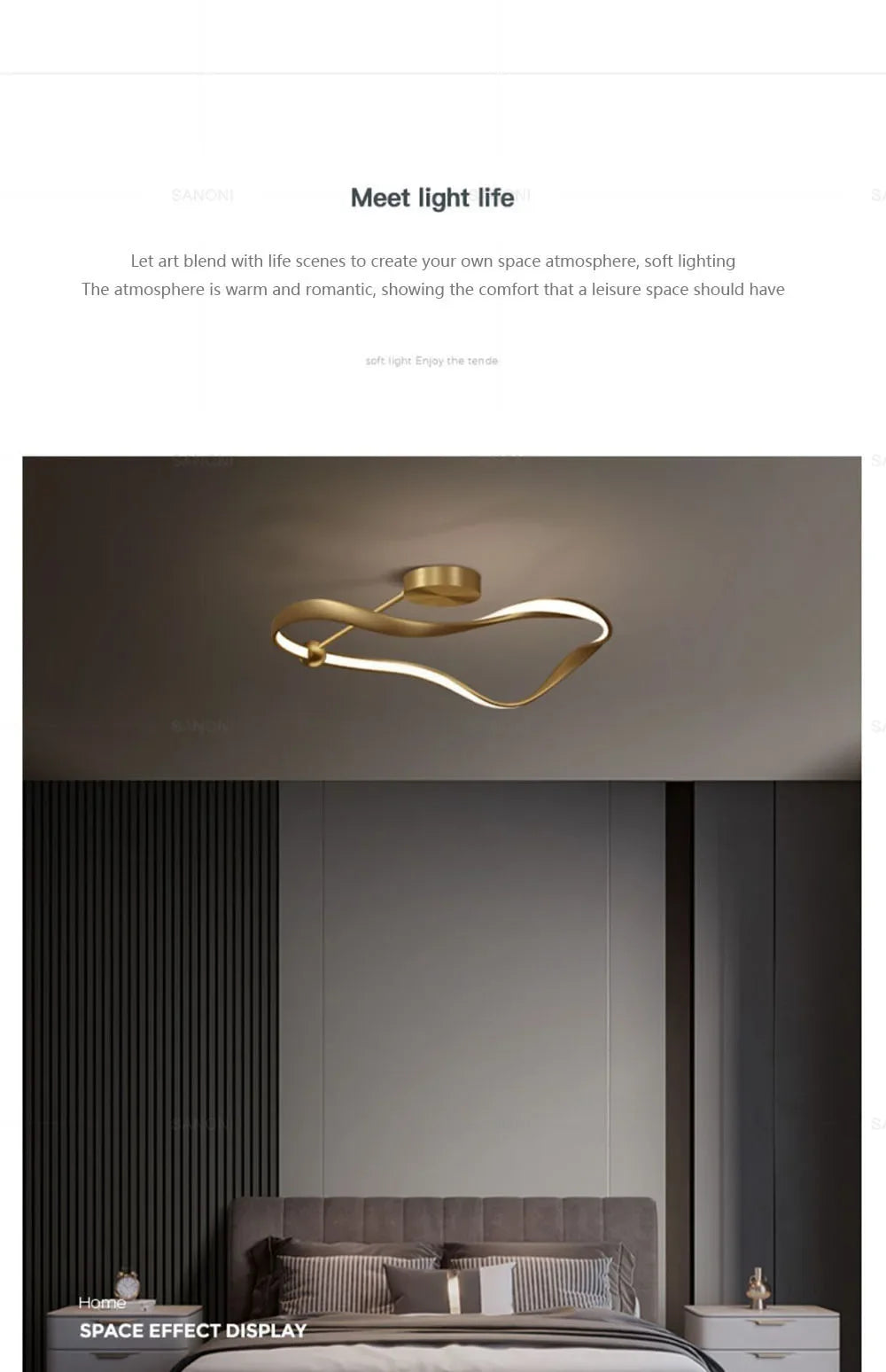 Modern LED Taklampa – Nordisk Lyx för Sovrum, Matsal & Restaurang