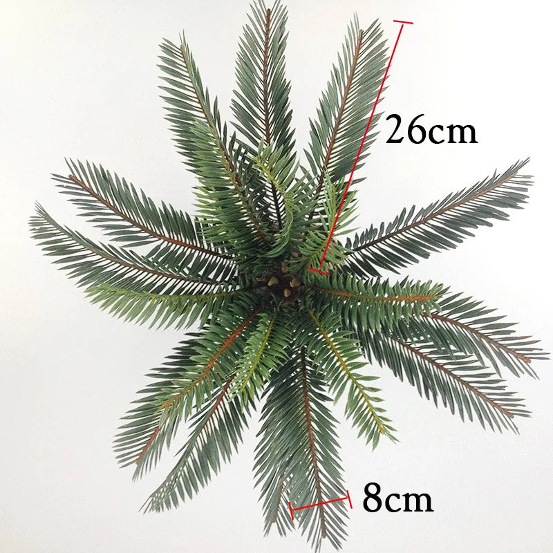 45 cm stor konstgjord palmgren tropisk fejkad cykadaplant plast kokosblad för hem trädgård fest bröllopsdekoration