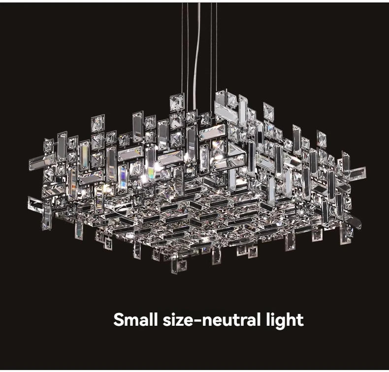 Italian Luxury Crystal Chandelier – Elegant LED Pendant Light for Living Room, Dining Room, Bedroom & Kitchen