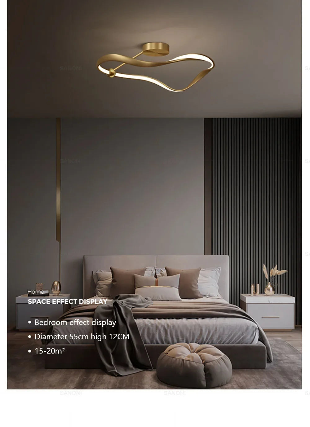 Modern LED Taklampa – Nordisk Lyx för Sovrum, Matsal & Restaurang