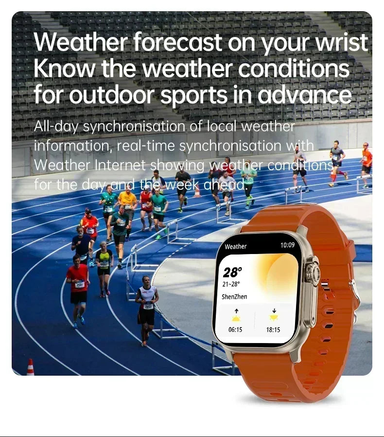Smartklocka Ultra 9 Gen 2 – 2.2" HD Skärm – Bluetooth & NFC – Fitness & Hälsa