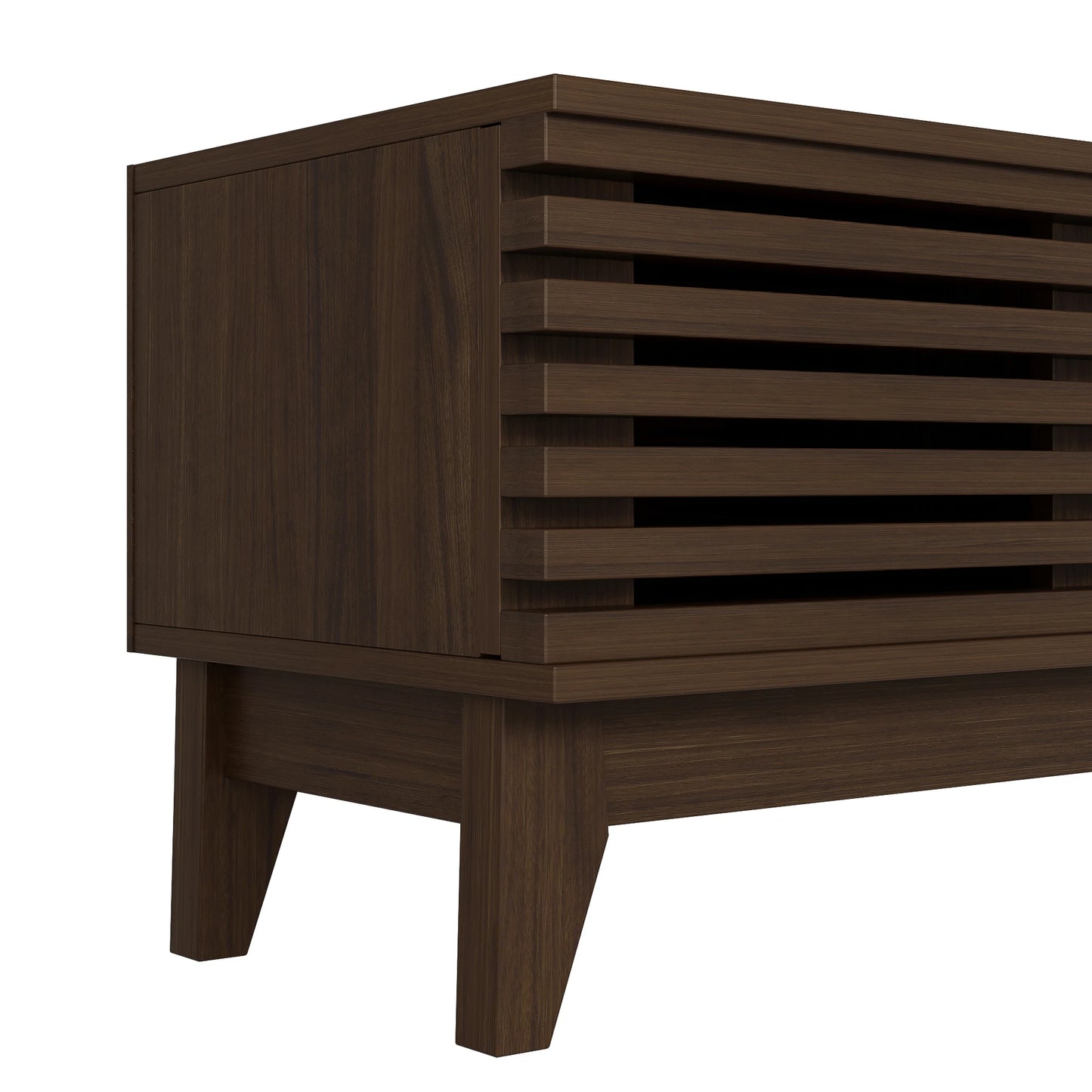 TV-bänk med låda och tre dörrar – Vintage träfinish