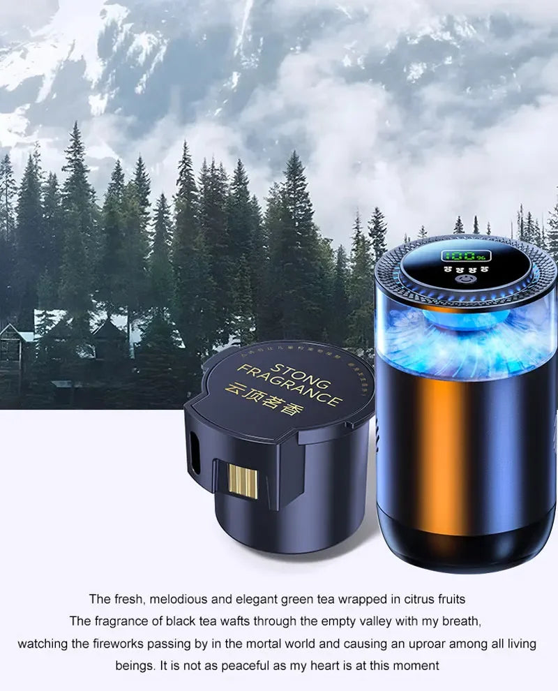Elektrisk Bilparfym med Digital Display – Ocean Doft & Aromaterapi för bilens interiör