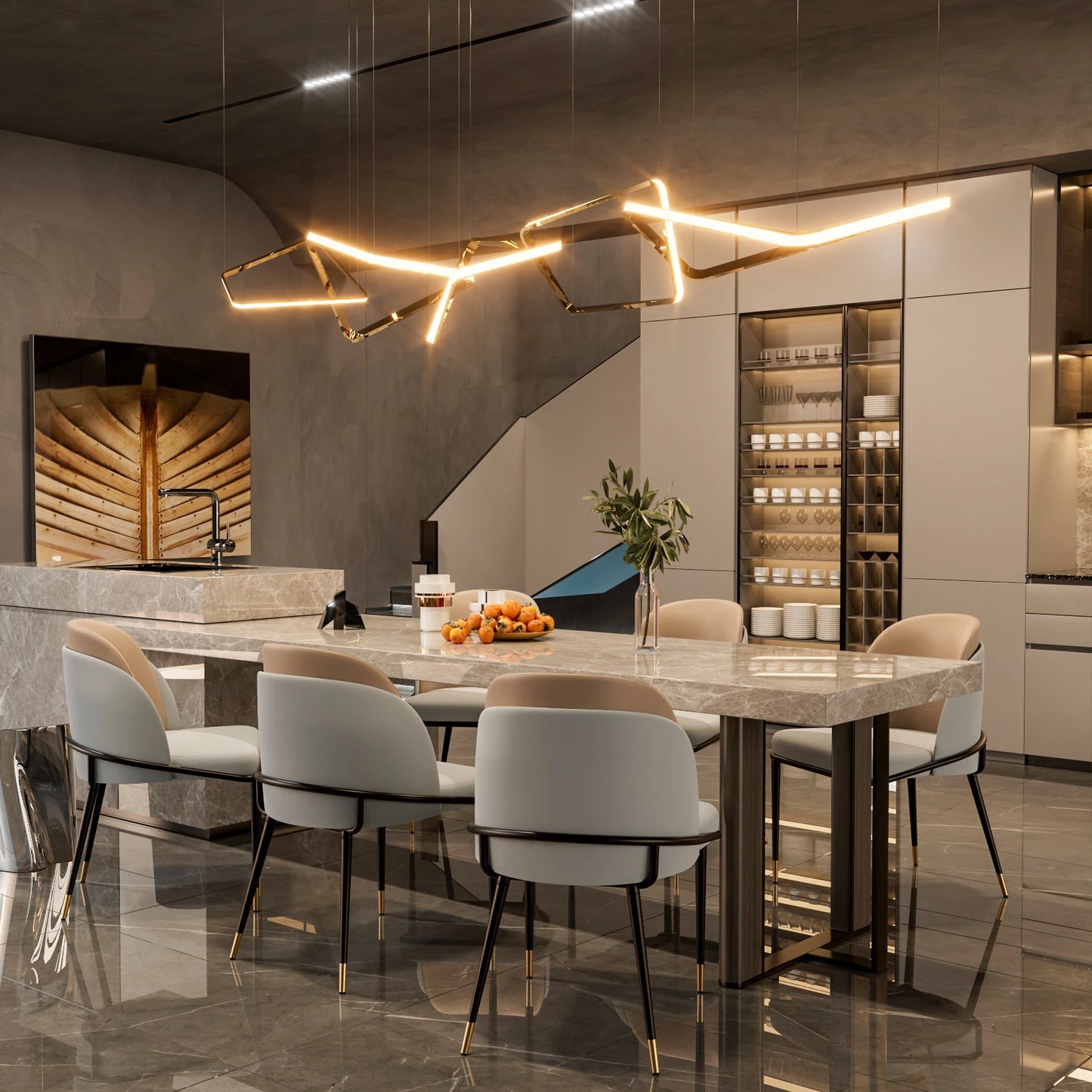 LUVODI Lyxigt Set med 2 Matstolar – Mikrofiberläder, Modern Design för Kök, Matsal och Vardagsrum