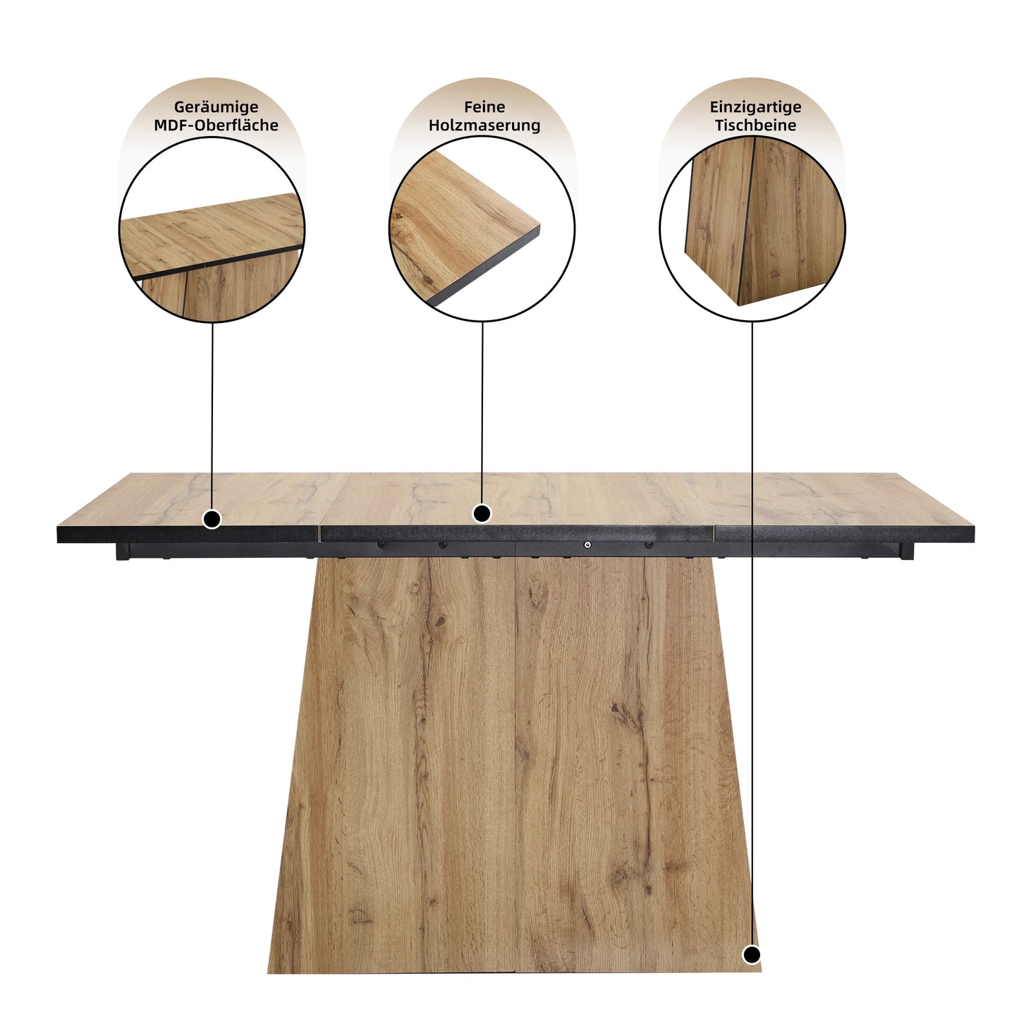 Modernt Träfärgat Matbord – Elegant Design för Kök & Bistro