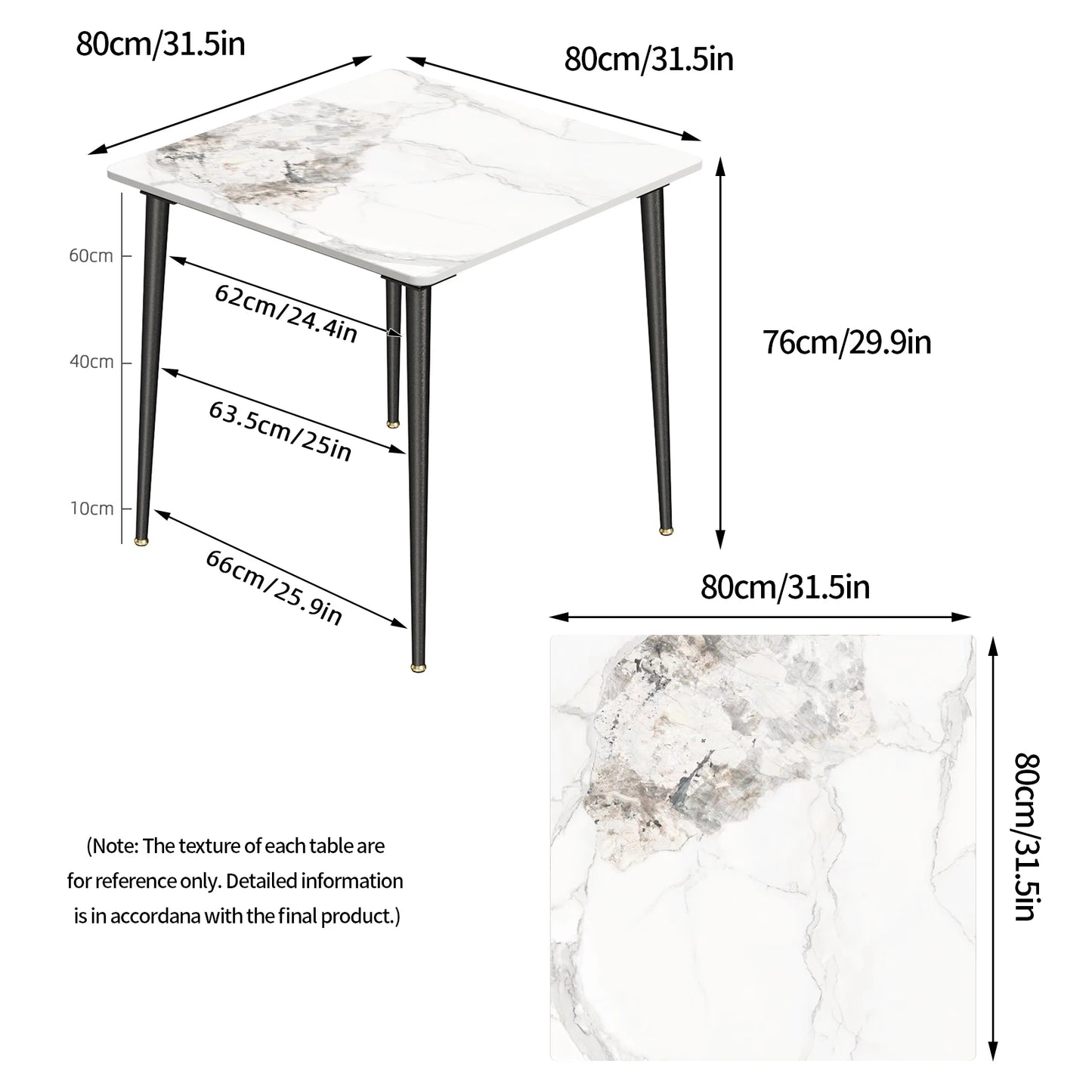 Wisfor Matbord i Sintrad Sten – Modern Rektangulär Design för 2–4 Personer