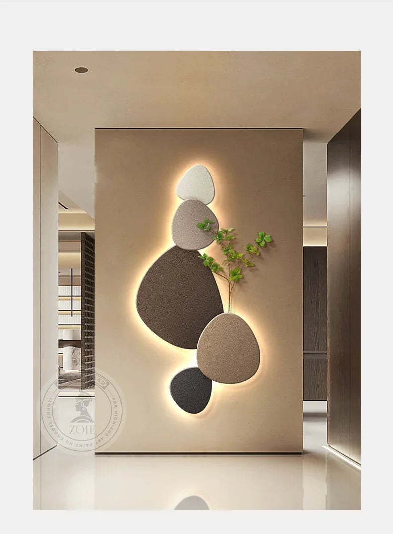 Ny stil vägglampa för vardagsrum – dekorativ målning med växtmotiv för veranda, korridor och hall – väggmonterad lampa med kontakt