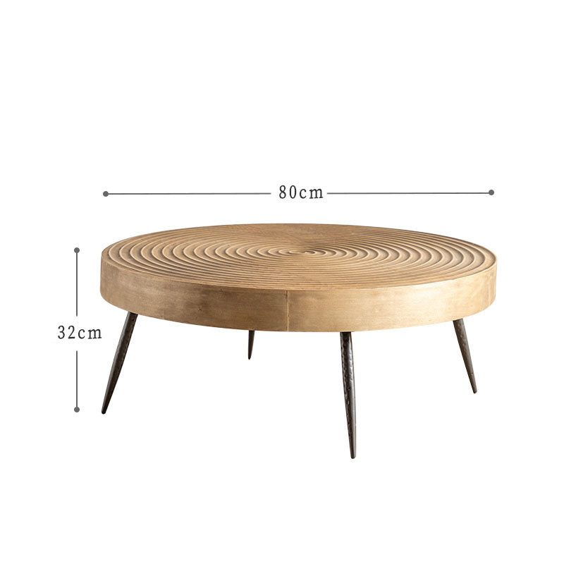 Kombinerade Runda Soffbord – Minimalistisk Design i Massiv Alm
