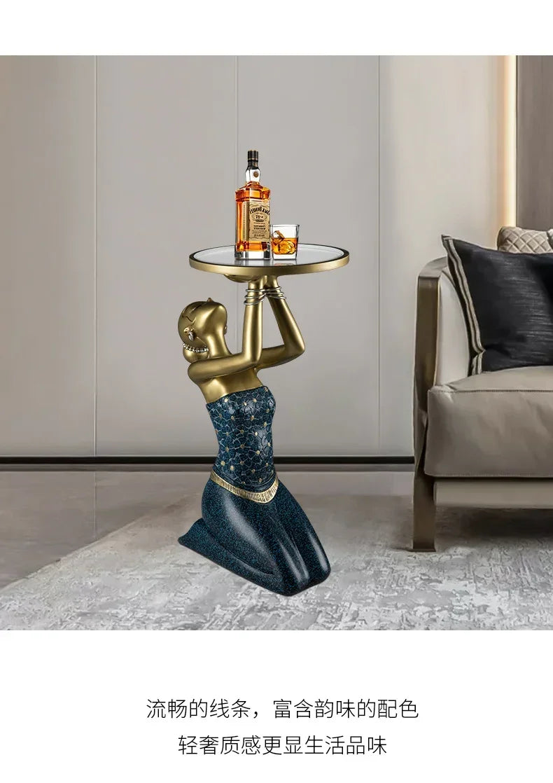 OLOEY Metalliskt Soffbord – Italiensk Minimalism för Vardagsrum & Entré