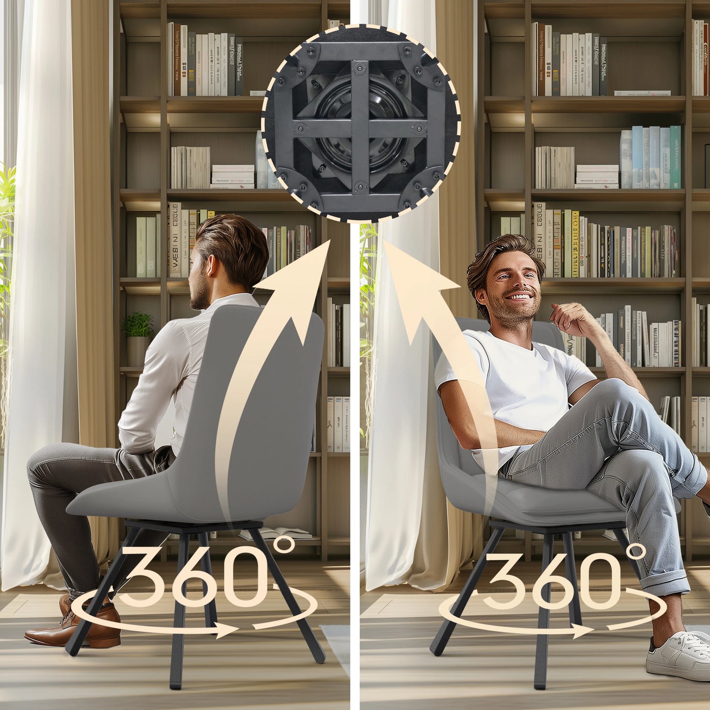 Matstolar – 2-pack med Hög Rygg & Lyxig Komfort