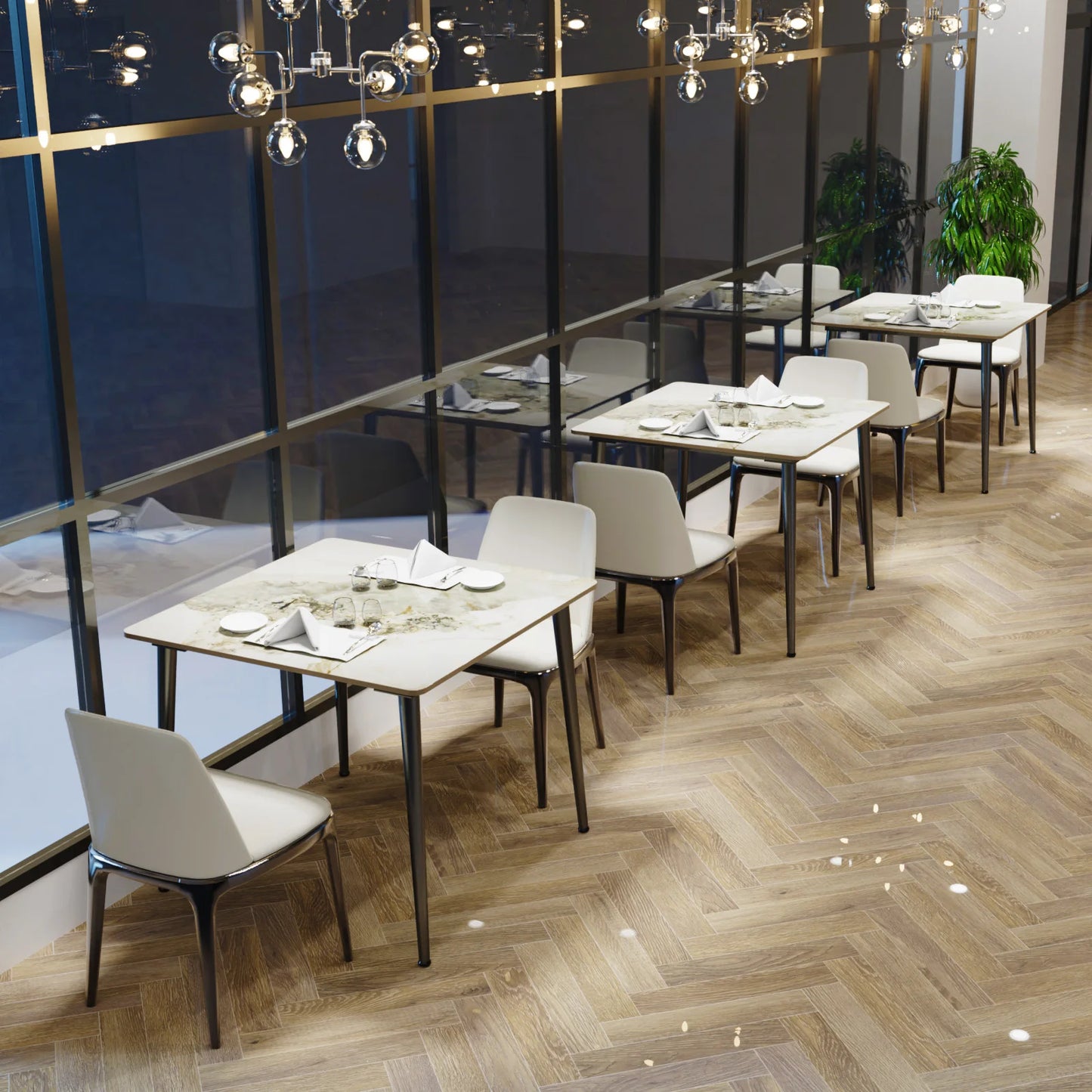 Wisfor Matbord i Sintrad Sten – Modern Rektangulär Design för 2–4 Personer