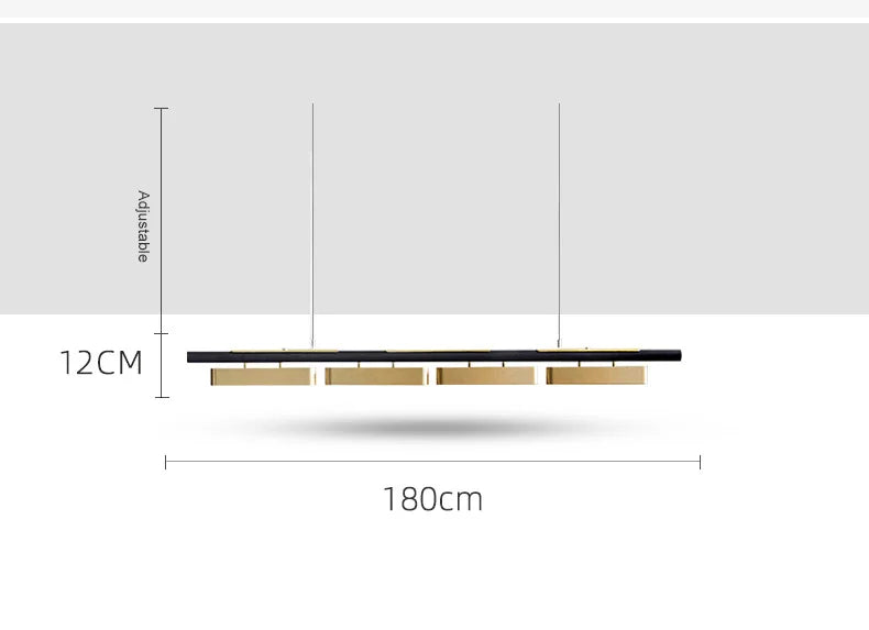 Modern minimalistisk LED-pendellampa – lång kromad taklampa för bord, kök och vardagsrum