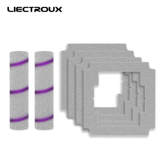 Fiberdukar & Rullborstar för Liectroux S9 Fönsterrobot – 4 + 2-pack