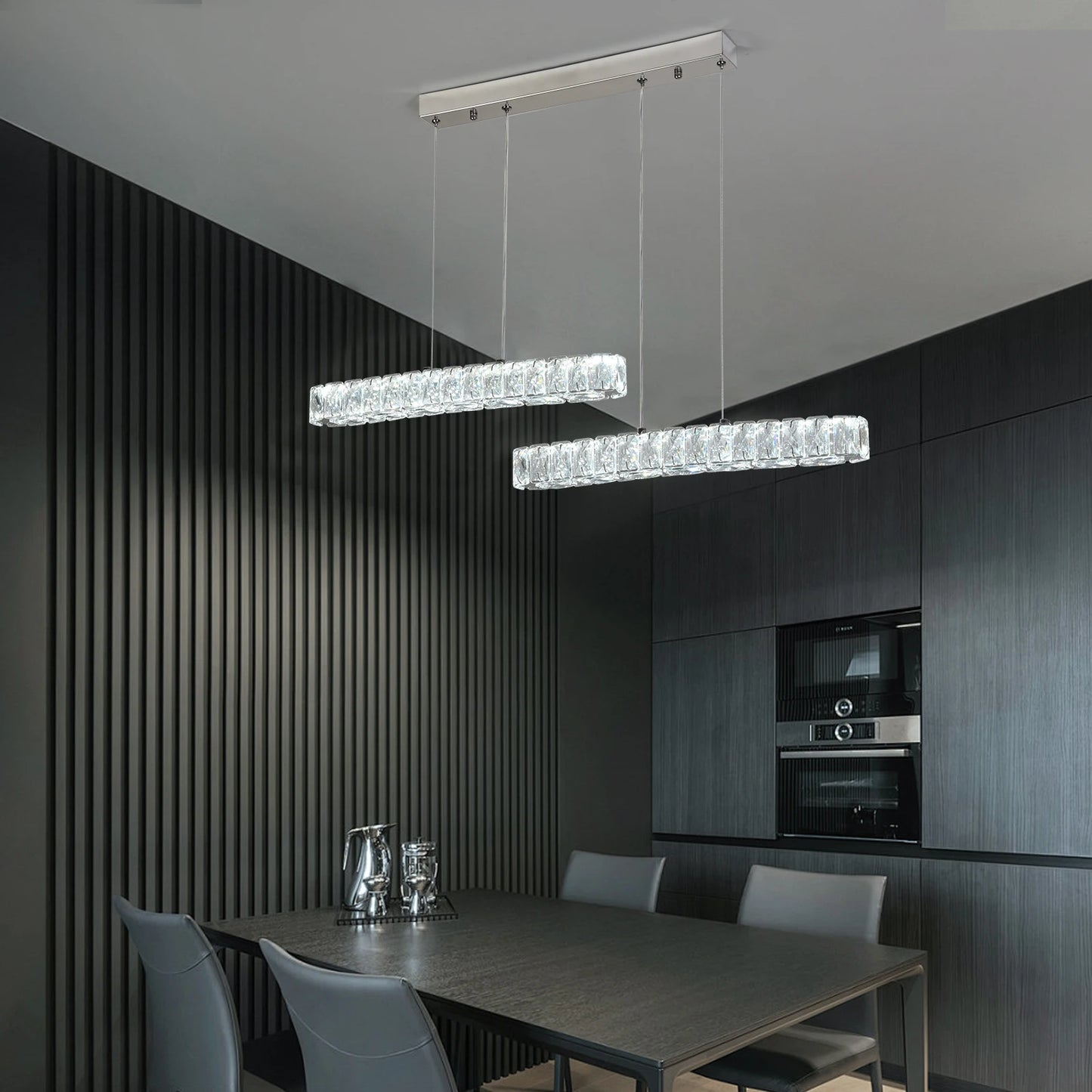 Vetrulus Kristalltaklampa – Modern Lyx i Krom & Kristall