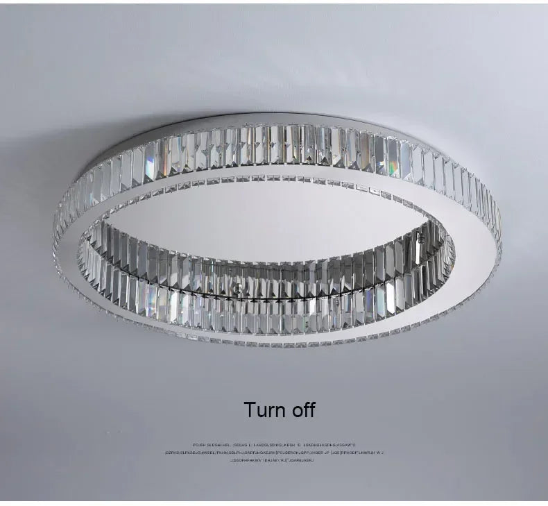 Kristallrund LED-taklampa – Lyxig Design i Guld & Silver för Hemmet