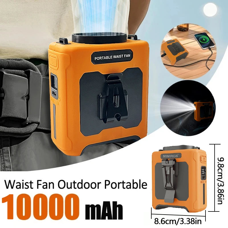 Portabel Midjefläkt 10000mAh