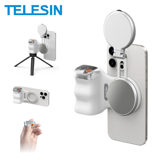TELESIN Magnetiskt Handgrepp med Fjärrkontroll – För iPhone & Android