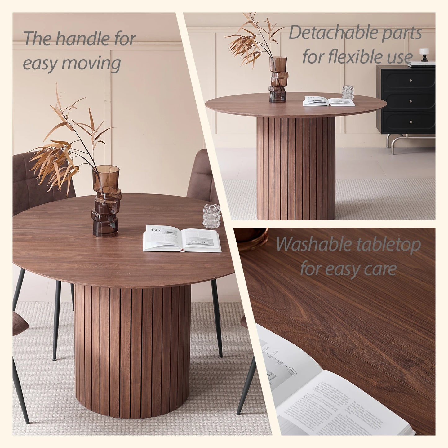 EGOONM Runt Matbord – Nordisk Design för 4–6 Personer (Ø 120 cm)