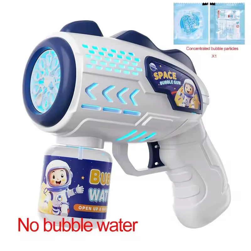 🫧 Automatisk Bubbelmaskin – Raketformad Bubbelpistol med Vätska | Utomhusleksak för Barn 3–6 år