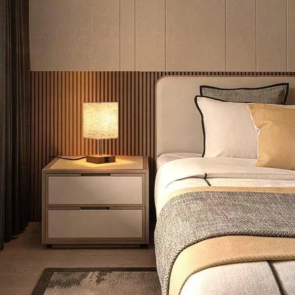 2-pack LED Bordslampor med USB & Type-C – Touchstyrning & Snabbladdning