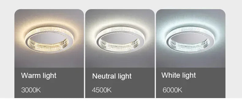 Kristallrund LED-taklampa – Lyxig Design i Guld & Silver för Hemmet