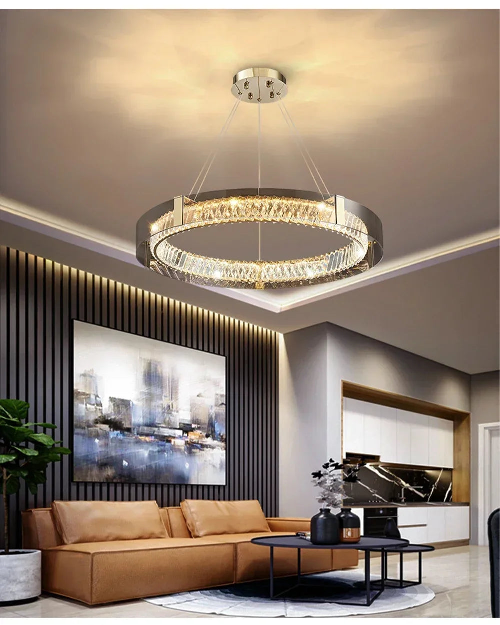 Kristalltaklampa med LED – Lyxig & Dimbart för Sovrum, Matsal & Vardagsrum