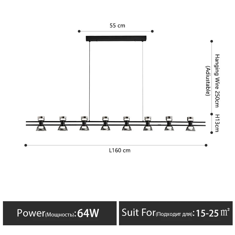 Nordisk LED-ljuskrona – Lyxig Design för Restaurang, Bar & Köksö