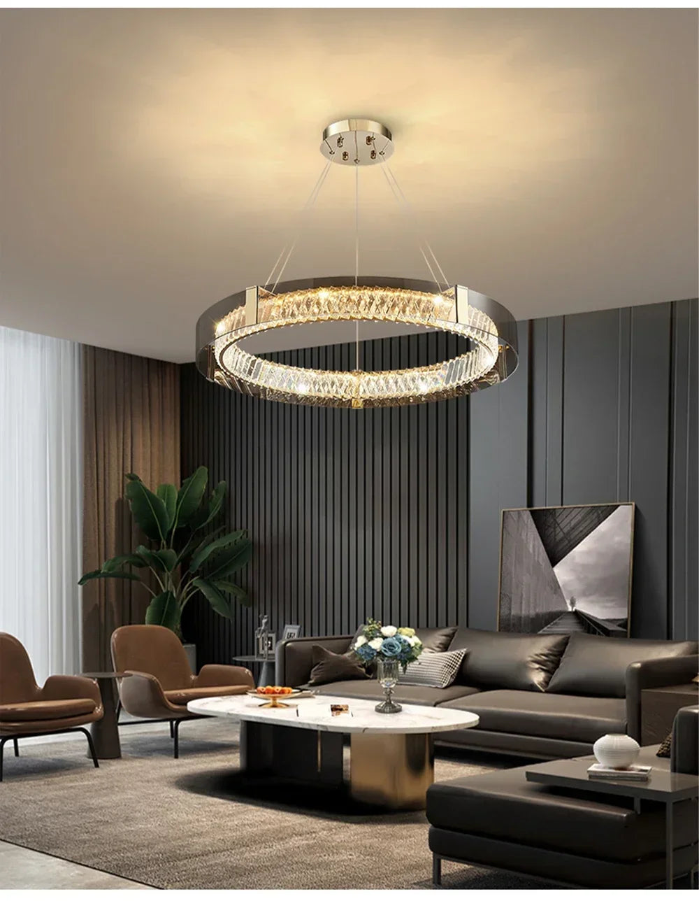 Kristalltaklampa med LED – Lyxig & Dimbart för Sovrum, Matsal & Vardagsrum