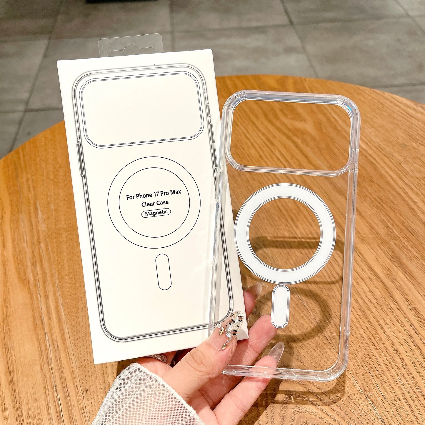 Magnetiskt Magsafe Skal – Transparent & Trådlös Laddning – För iPhone 11–17 Pro Max / Air / Mini
