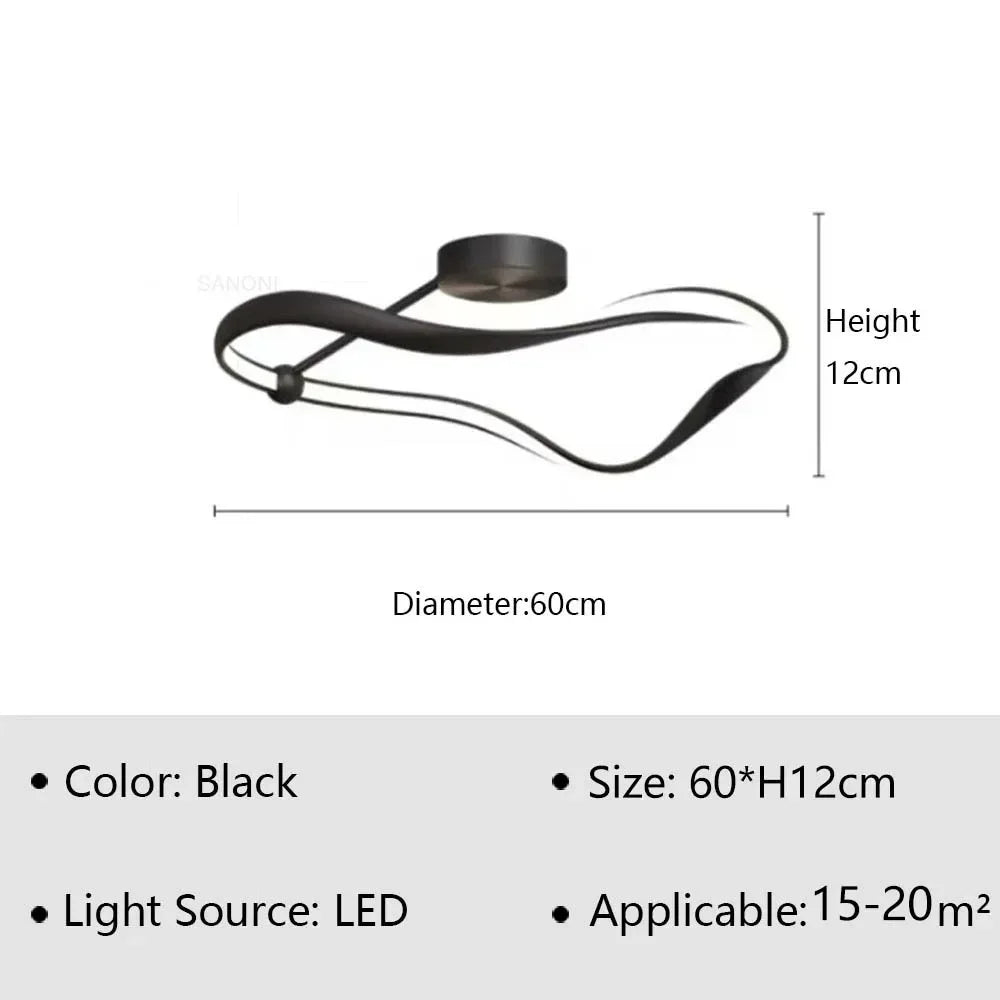 Modern LED Taklampa – Nordisk Lyx för Sovrum, Matsal & Restaurang