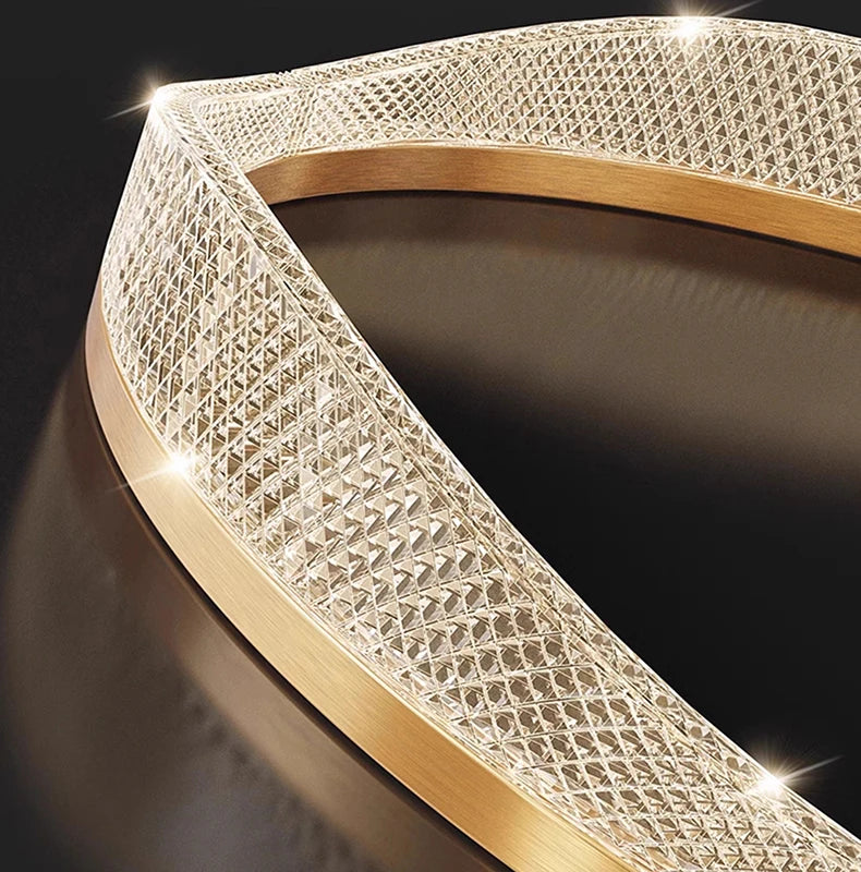 Modern Kristallpendel – Justerbar LED-ljuskrona för Matsal & Vardagsrum