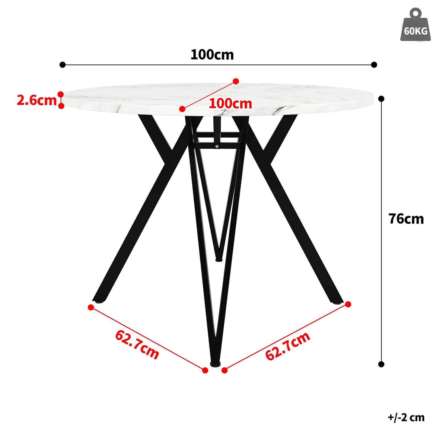 Modern Matgrupp (5 delar) – Rund Marmorbord & Grå Linnestolar