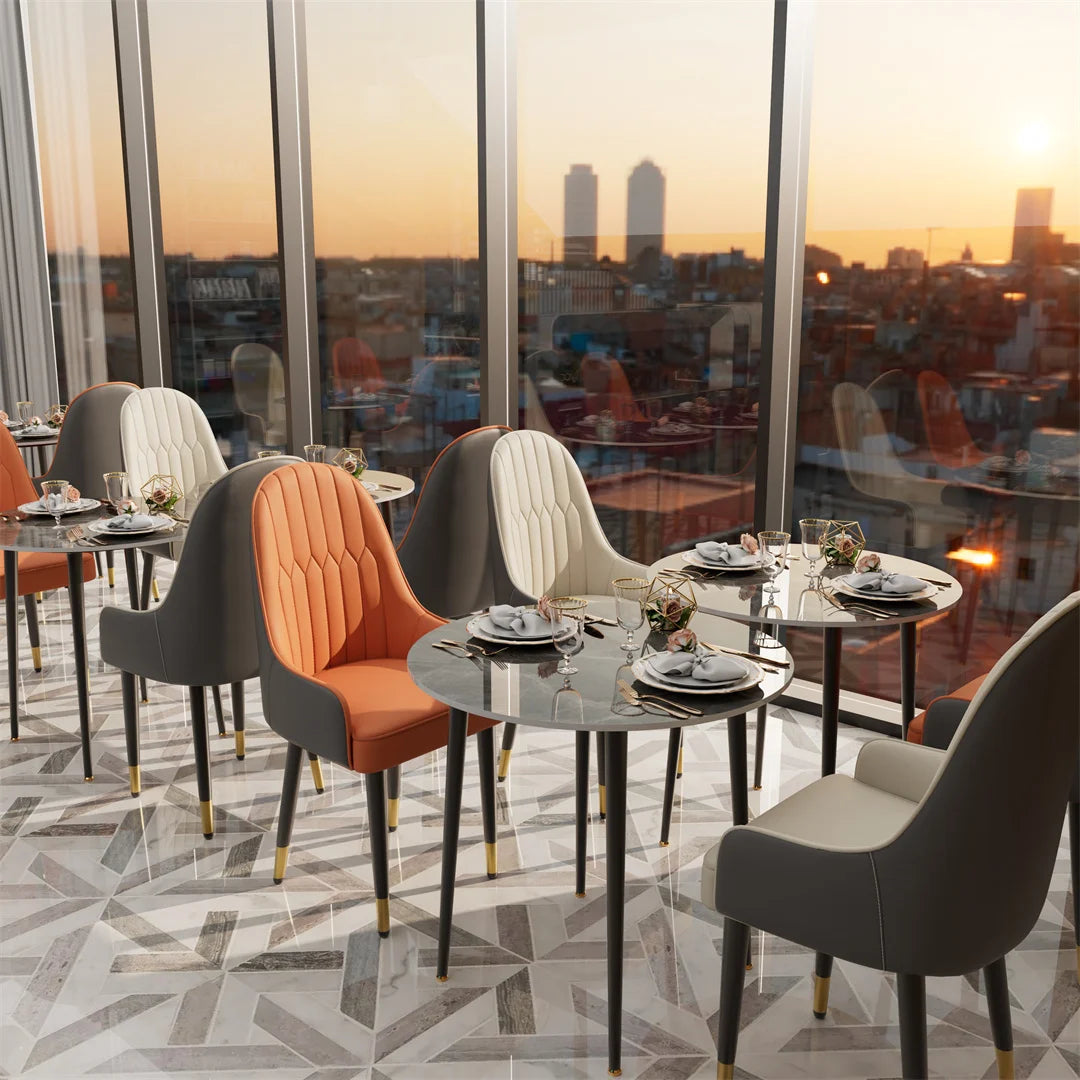 LUVODI Rund Matbord 80 cm – Lyxig Sintrad Sten för 2–4 Personer