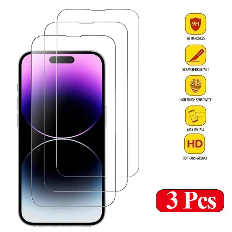 Skärmskydd i Härdat Glas – För iPhone 11–17 Pro/Pro Max – Reptålig & Stöttålig