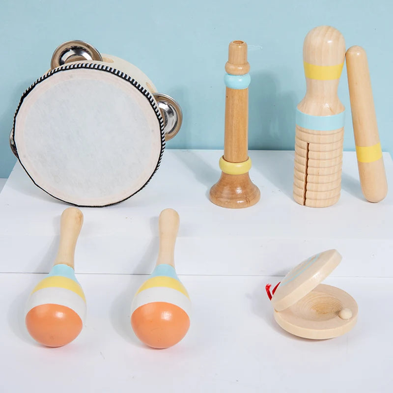Interaktiv musikleksak i trä – slagverksinstrument för barn