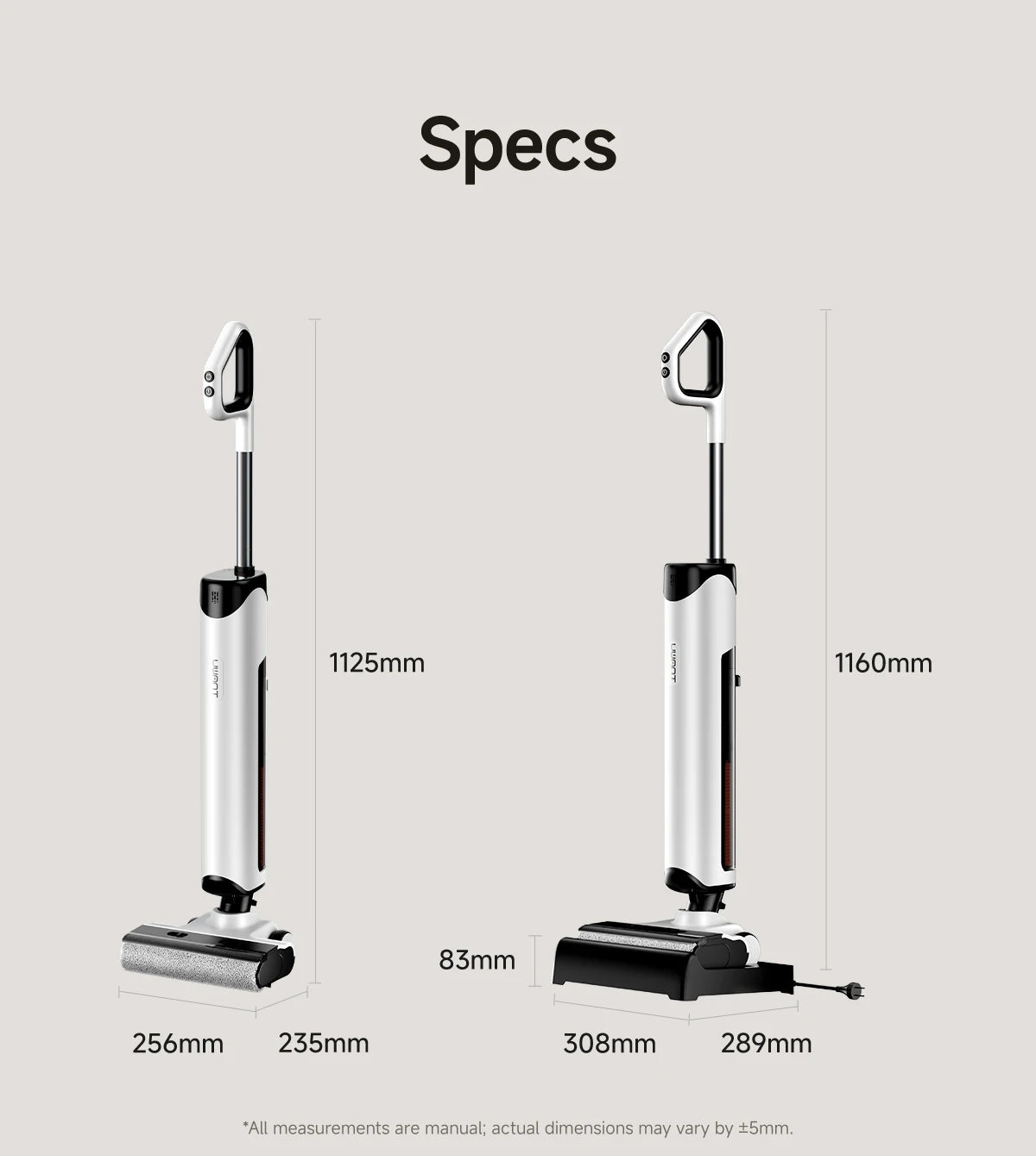 UWANT D500 Sladdlös Våt Torr Dammsugare 17000Pa 65C Självrengöring